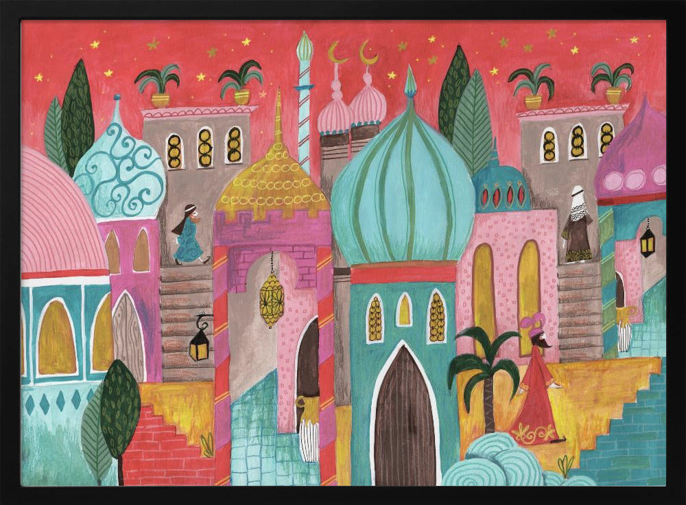 Pink Oriental city of Bethlehem Poster