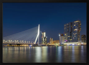 ROTTERDAM Erasmus Bridge at night Poster