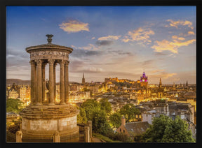 Magical sunset over Edinburgh Poster