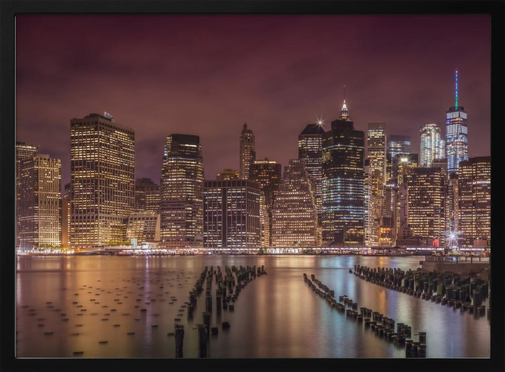 NEW YORK CITY Panoramic Nightly Impressions Poster