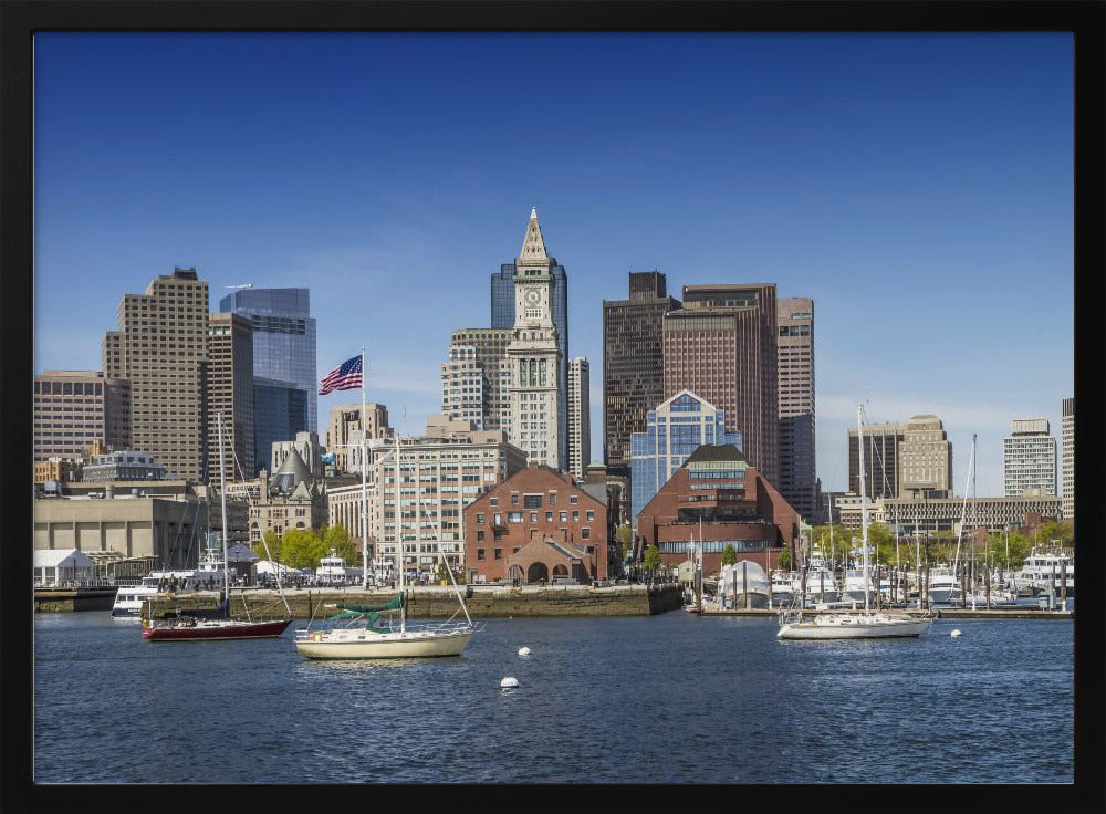 BOSTON Skyline North End &amp; Financial District Poster