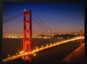 Evening Cityscape of Golden Gate Bridge Poster