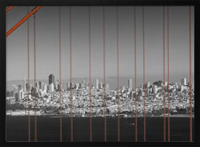 Golden Gate Bridge - Panoramic Downtown View Poster