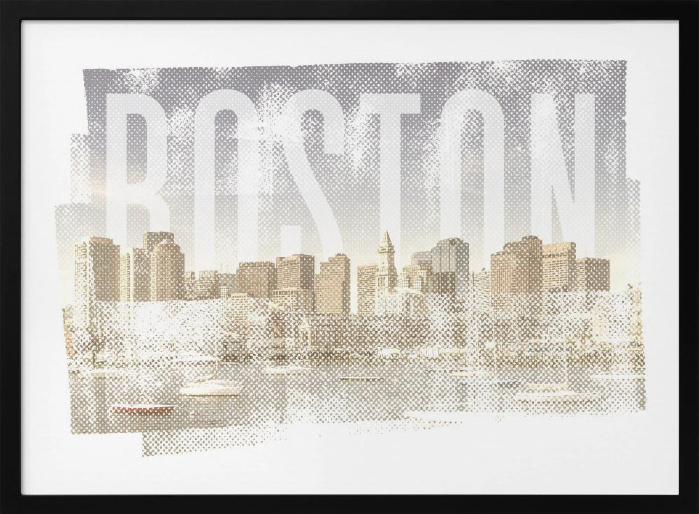 BOSTON Skyline | Vintage Poster