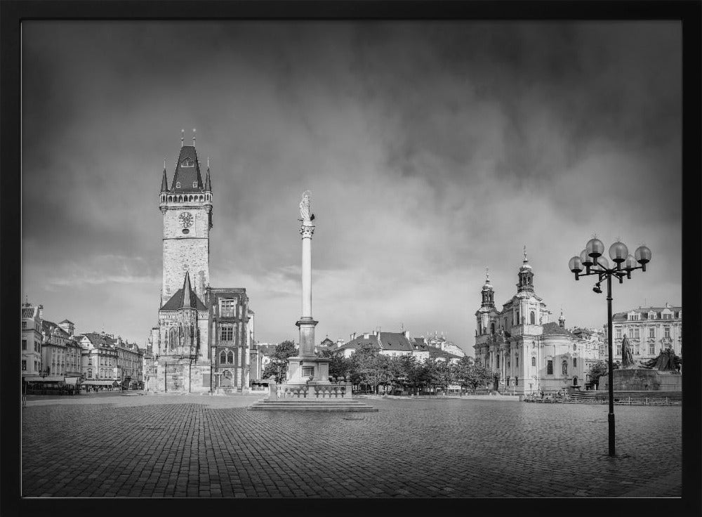 Old Town Square in Prague | Monochrome Poster