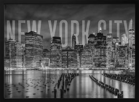 NEW YORK CITY Skyline Monochrome Poster