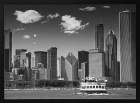 CHICAGO Monochrome Skyline Poster