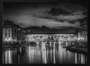 FLORENCE Ponte Vecchio at Night Poster