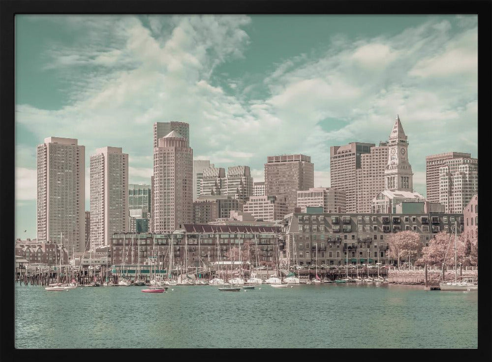 BOSTON Skyline | urban vintage style Poster