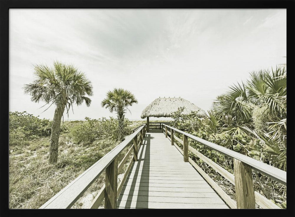 Bridge to the beach | Vintage Poster