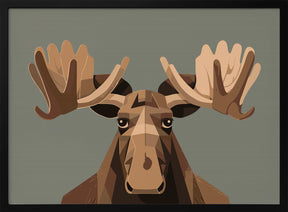 Staring Moose Poster