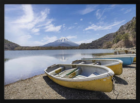 Idyllic Lake Shoji with Mount Fuji Poster