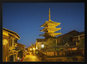 Yasaka Pagoda in historic Kyoto in the evening Poster