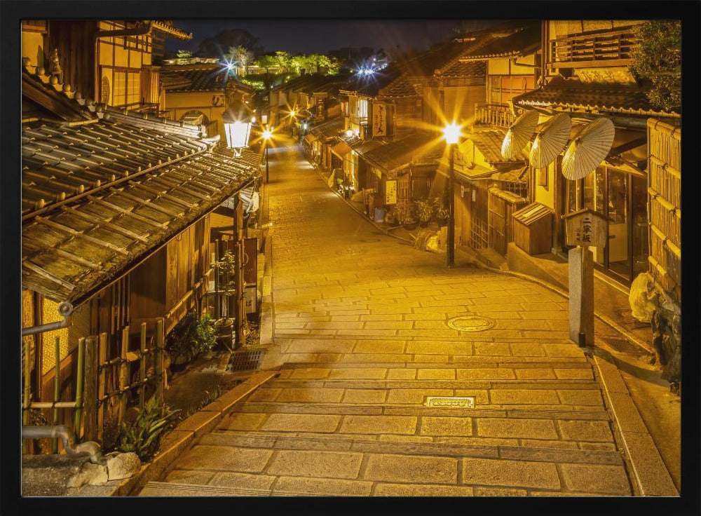 Ninen-zaka in historic Kyoto in the evening Poster