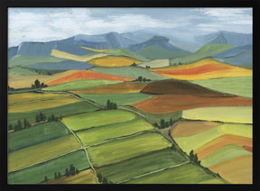 Theodore patchwork landscape Poster