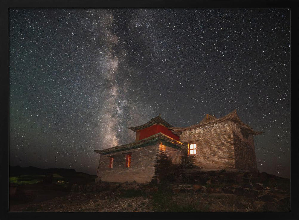 The Milky Way above Ongy Monastery Poster