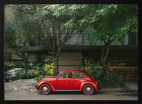 Retro Car in Mexico City Poster