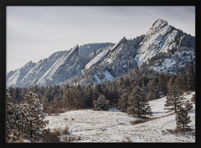 Boulder Flatirons Winter Poster