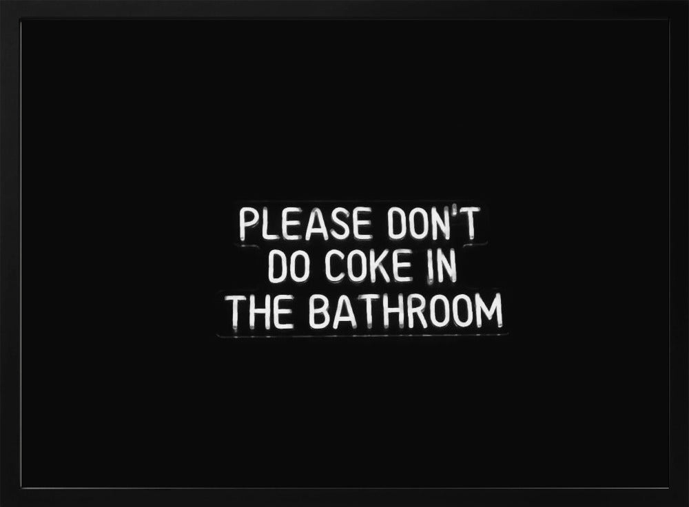 Please Don&#039;t Do Coke in the Bathroom Poster