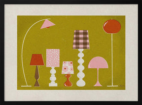 Mid Century Modern Lamps Poster