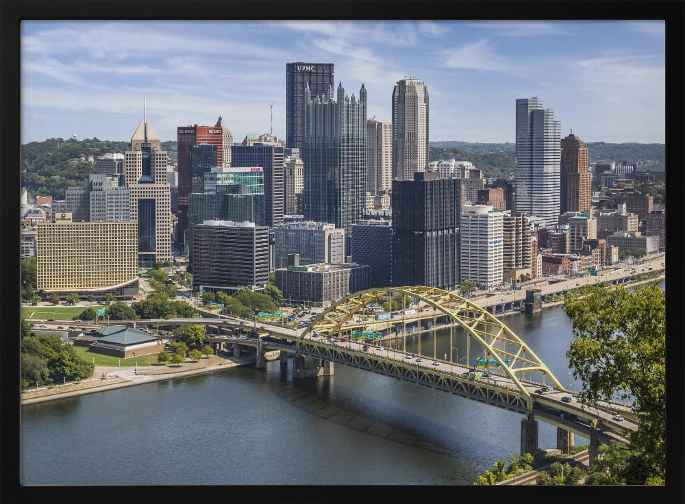 Fort Pitt Bridge with Downtown Pittsburgh Poster