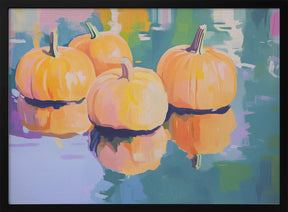 Colorful Pumpkins Poster