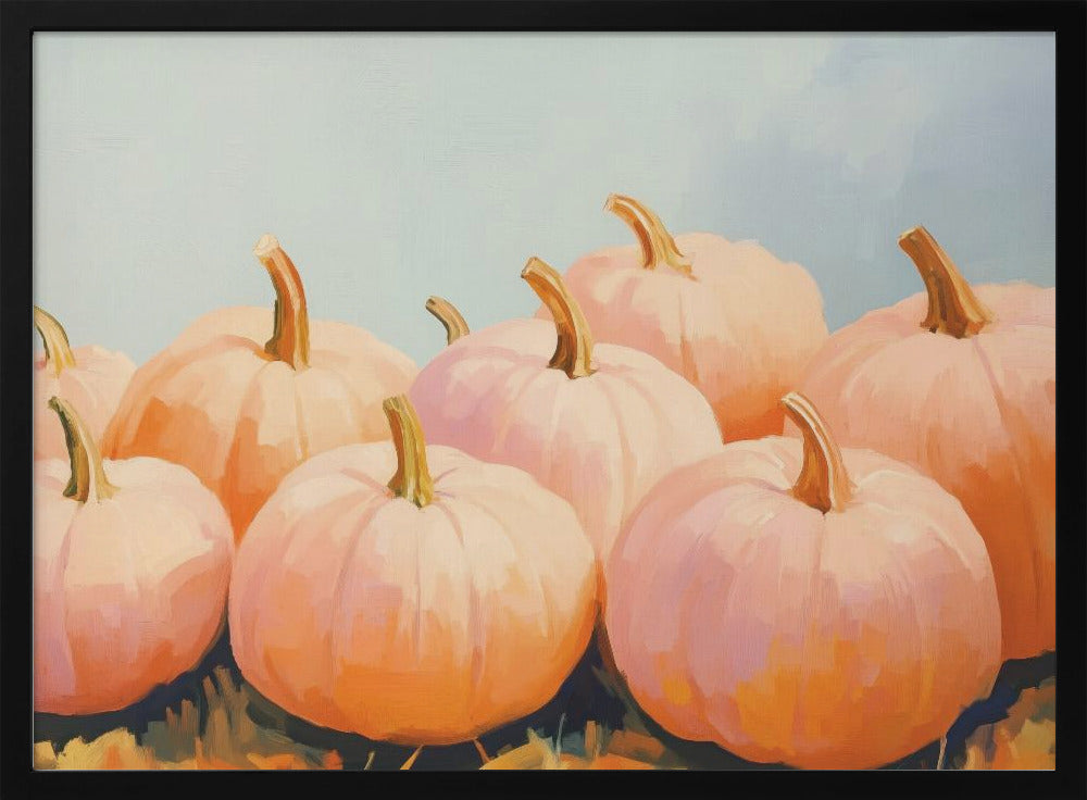 Pastel Pumpkins Poster