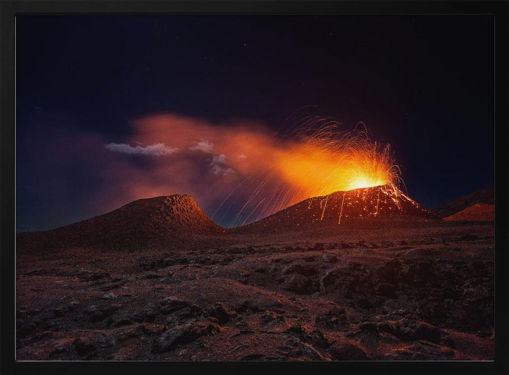 La Fournaise volcano Poster