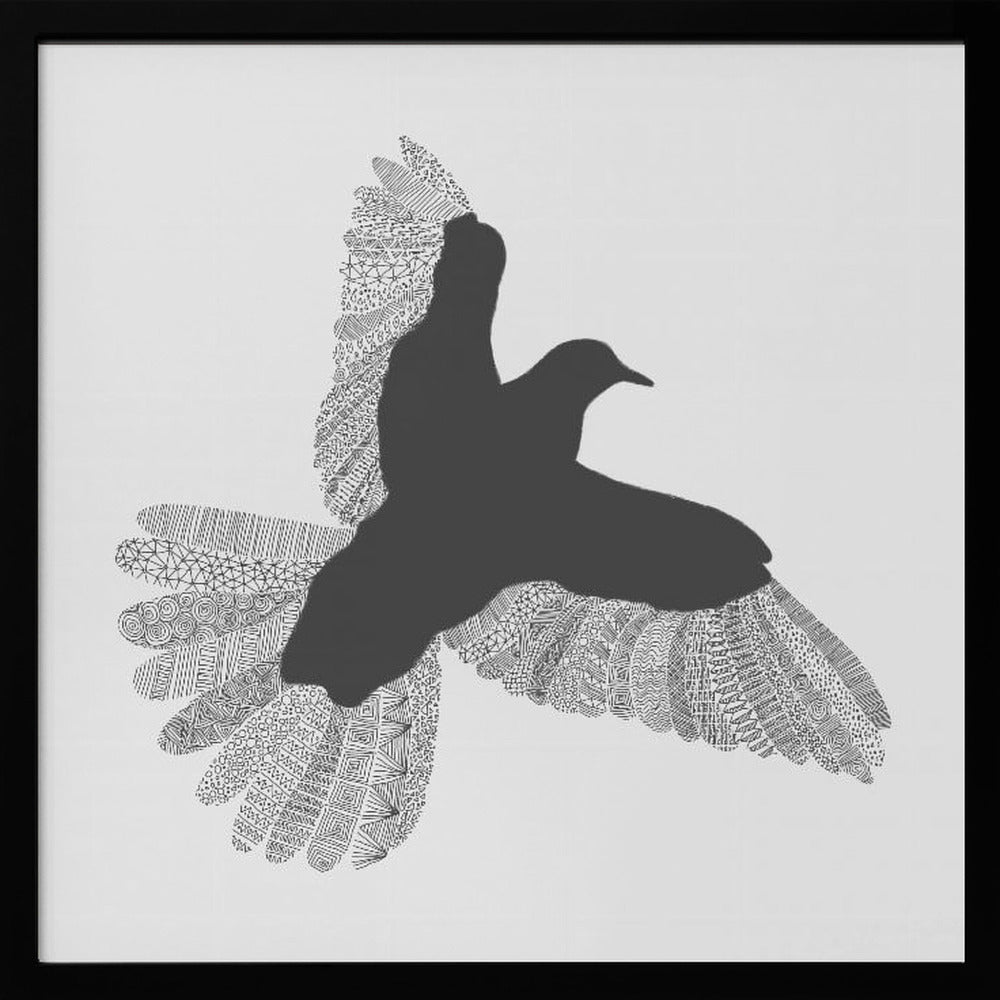 Bird Grey Poster