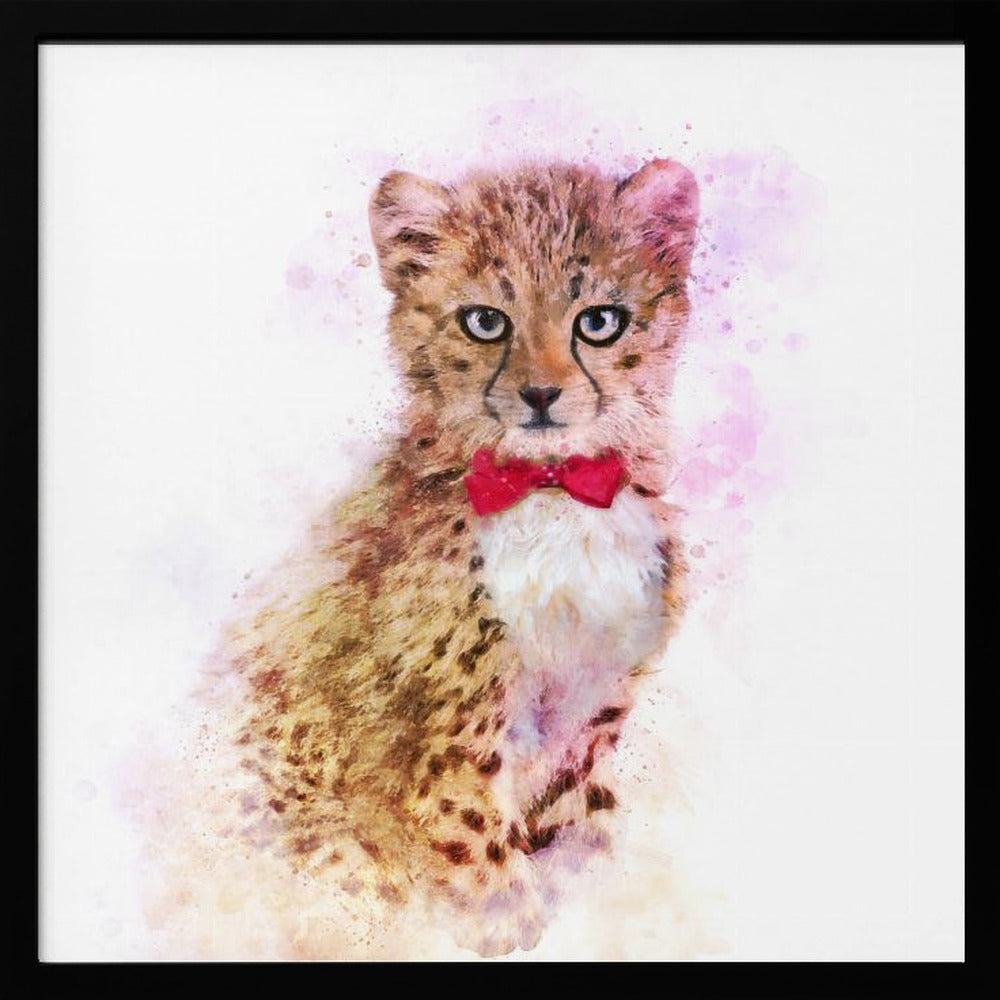 Baby Cheetah Watercolor Poster