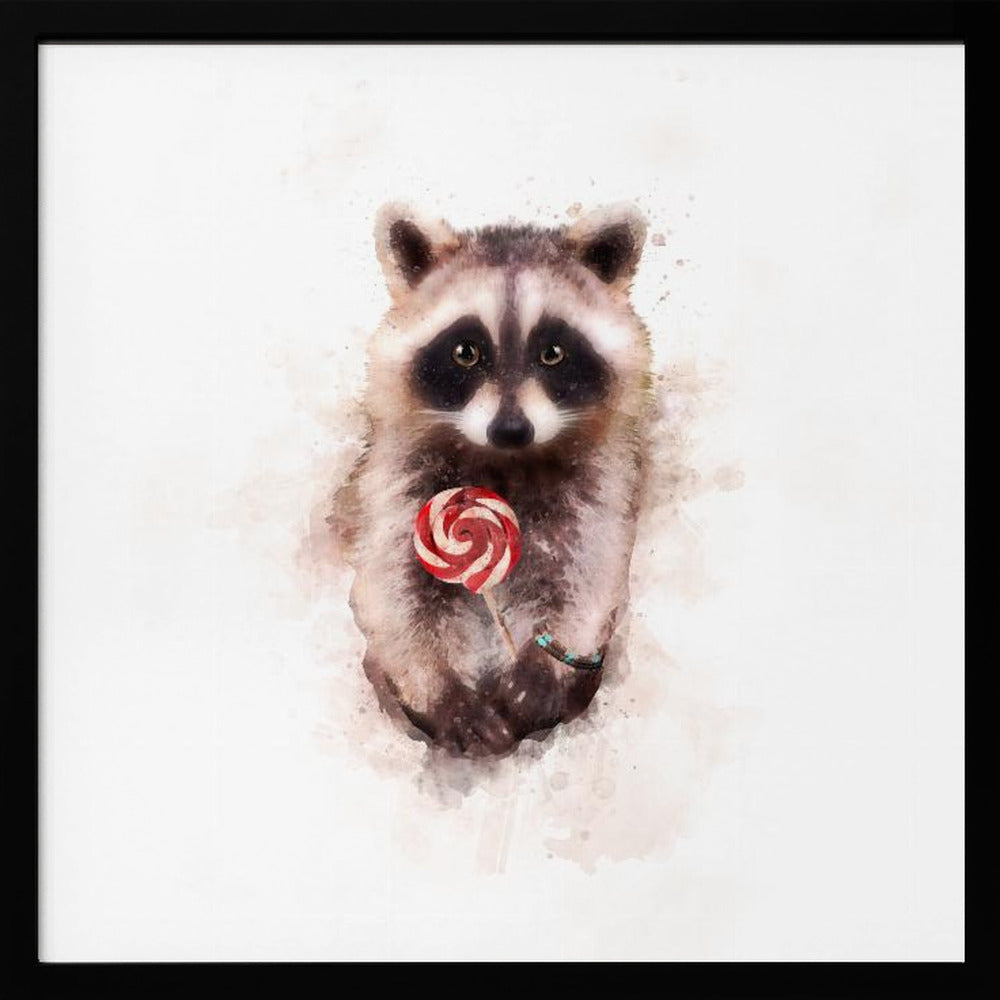 Baby Racoon Poster