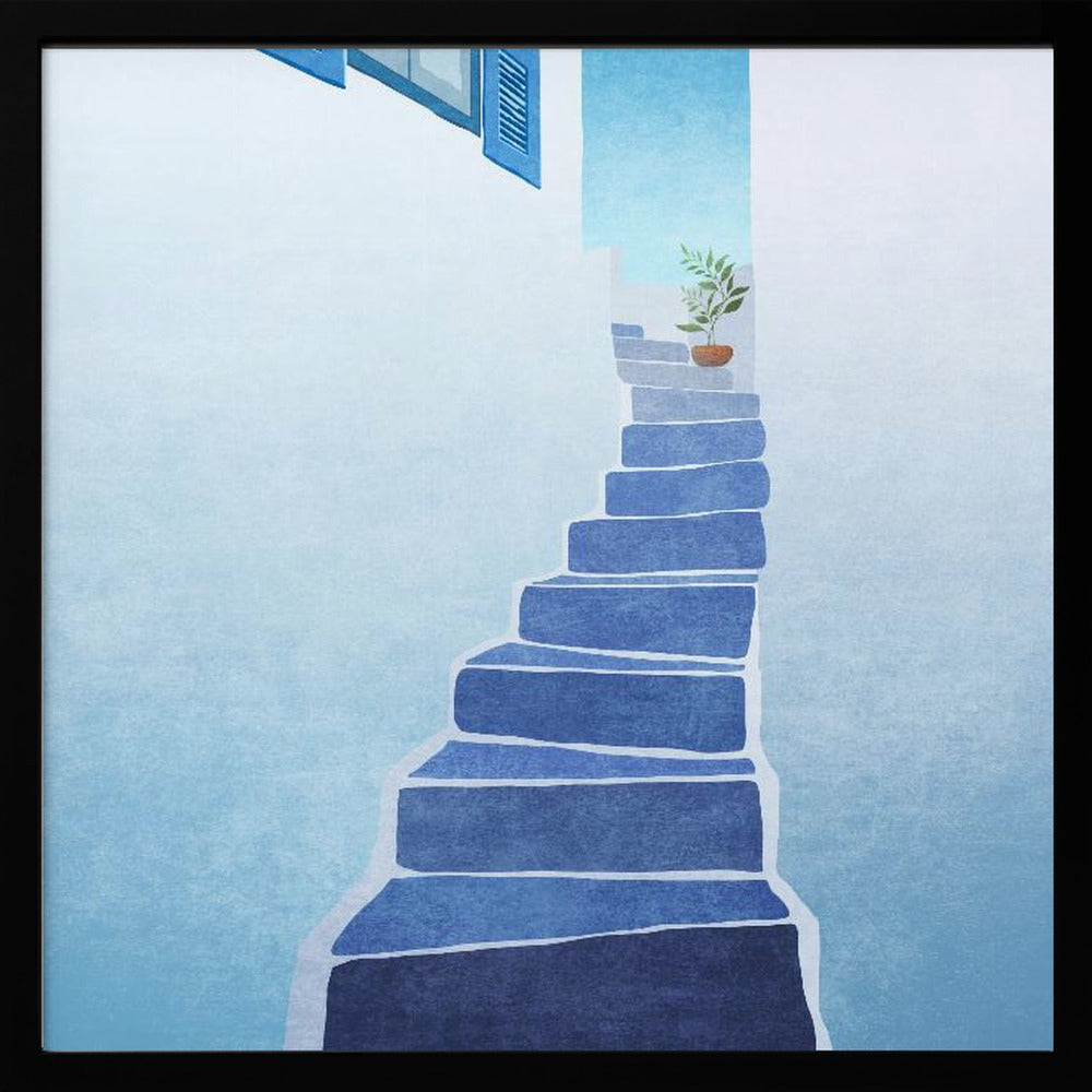 Greece Stairs Poster