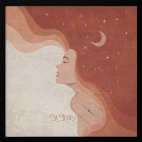 Moon Lady Terracotta Lune Poster