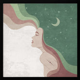 Moon Lady Green Poster