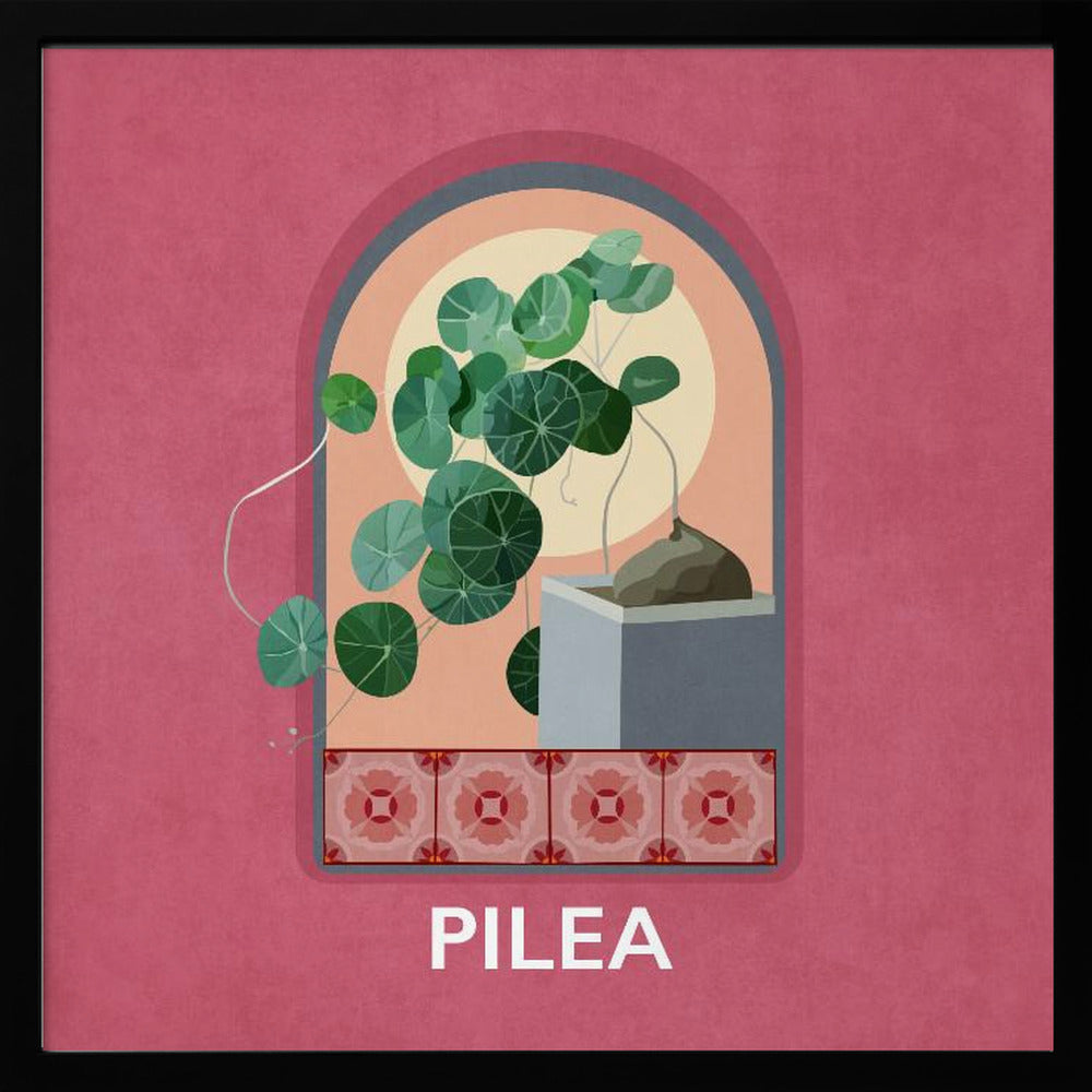 Green Sets Pilea Poster