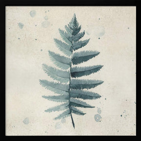 Teal watercolor fern 6 Poster