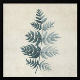 Teal watercolor fern 4 Poster