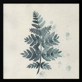 Teal watercolor fern 1 Poster