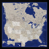 Highly detailed map of the United States, Kameryn Poster