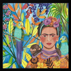 Frida and her parrots Poster