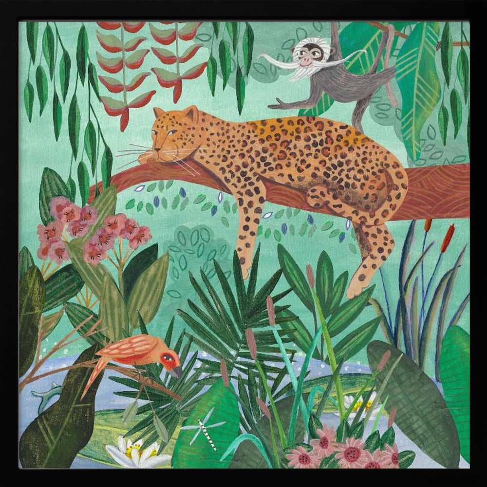 Leopard in the jungle Poster