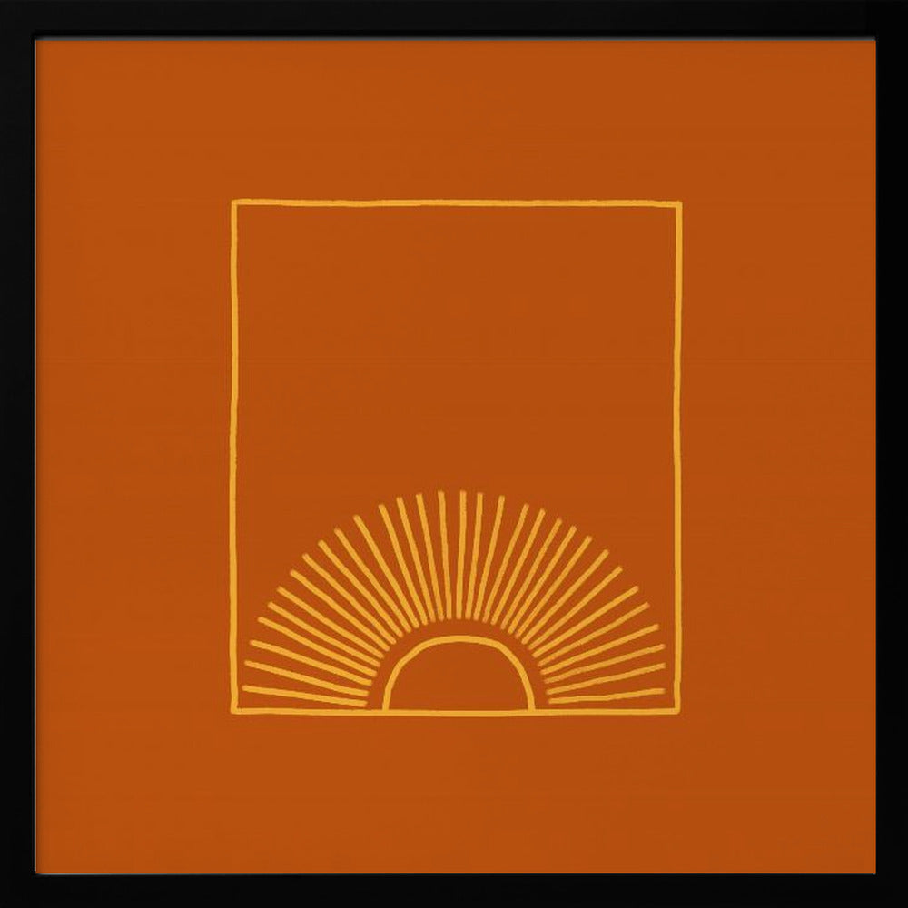 Caramel Minimal Sun Poster