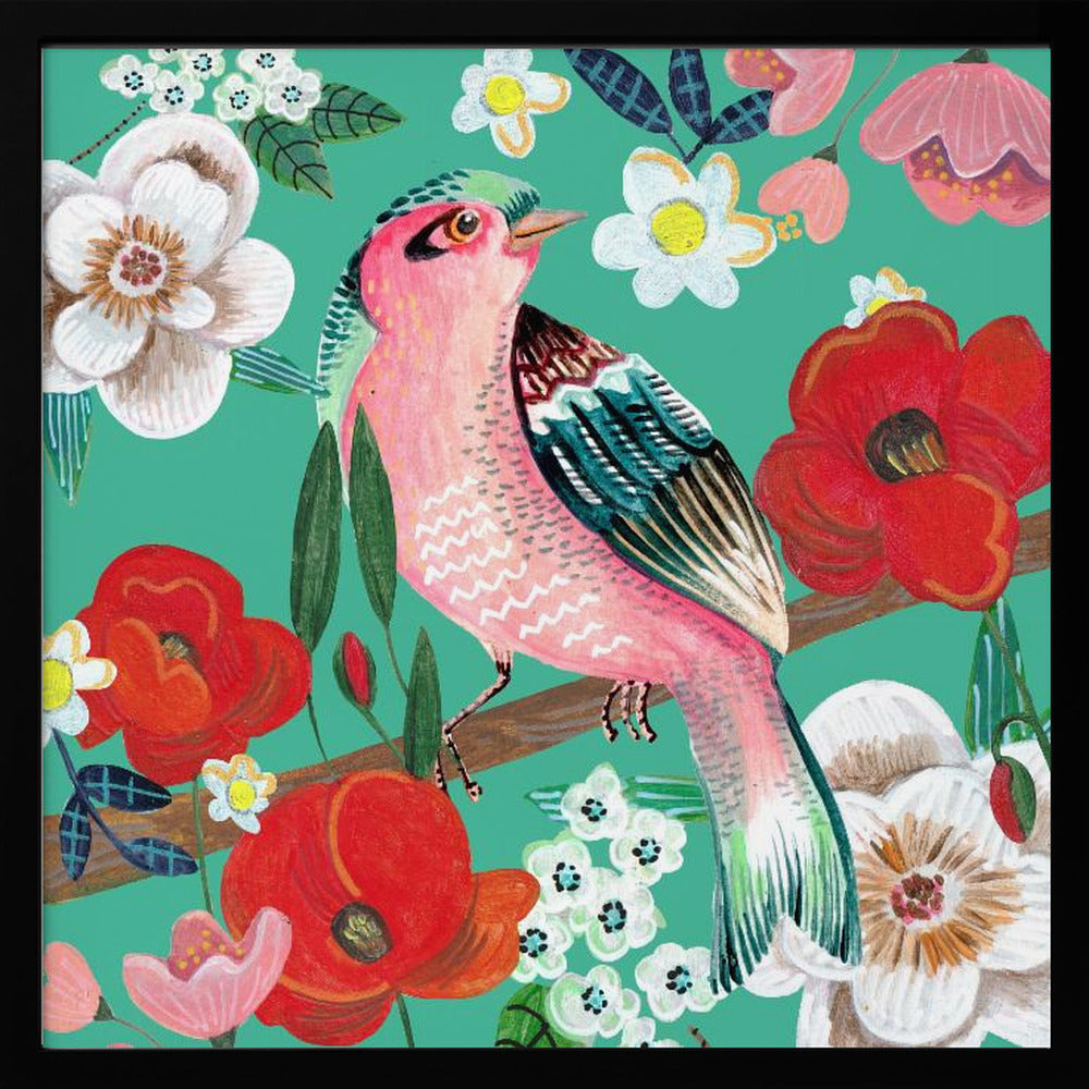 Bird and Flowers Poster