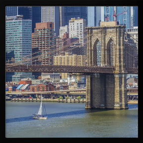 NEW YORK CITY Brooklyn Bridge &amp; Manhattan Skyline Poster