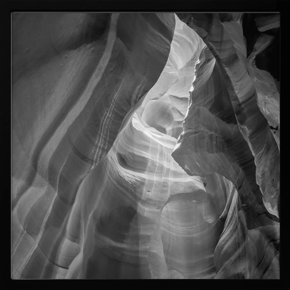 MONOCHROME ANTELOPE CANYON Daylight Poster