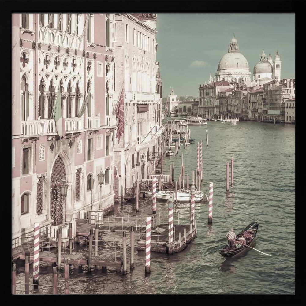 VENICE Canal Grande with Santa Maria della Salute | urban vintage style Poster