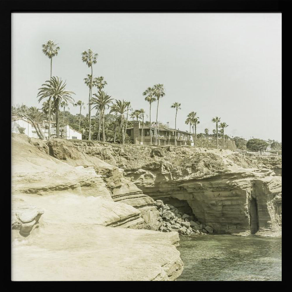 SAN DIEGO Vintage Sunset Cliffs Poster