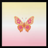 Colorful floral butterfly Poster