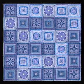 Granny squares blanket in blue Poster