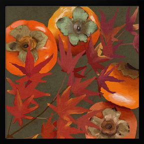 Persimmons and Maple Branch Poster